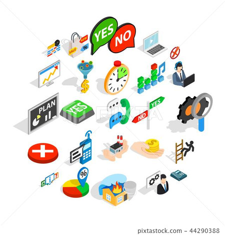 Occupation icons set, isometric style Occupation icons set, isometric style 44290388