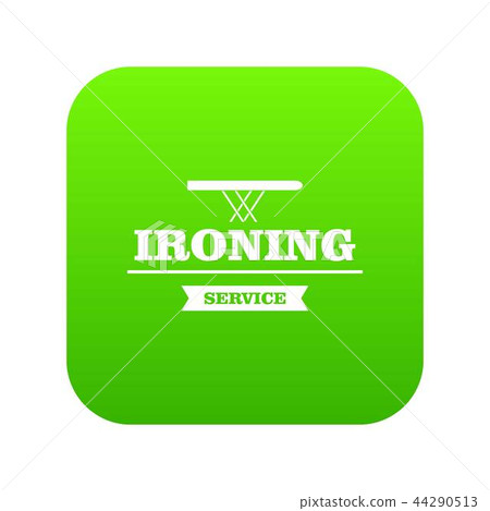 Ironing service icon green vector Ironing service icon green vector 44290513