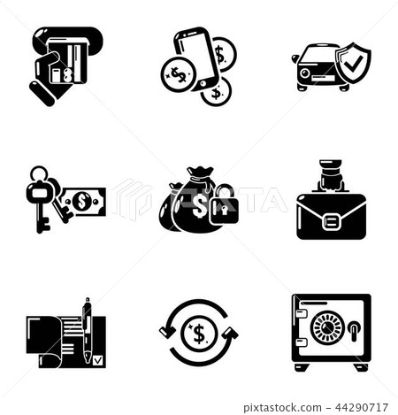 Needful icons set, simple style Needful icons set, simple style 44290717