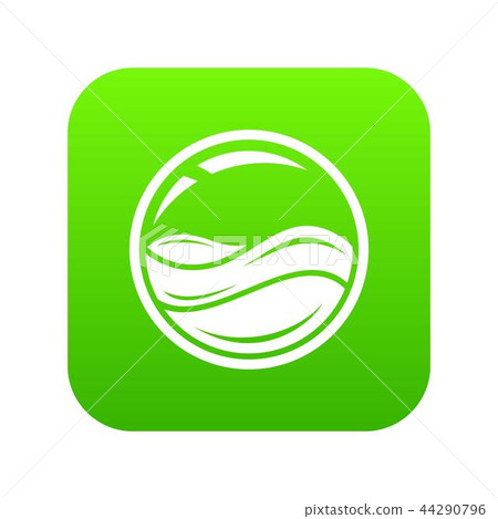 Aqua window icon green vector 44290796