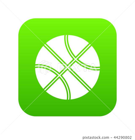 Basketball ball icon digital green 44290802