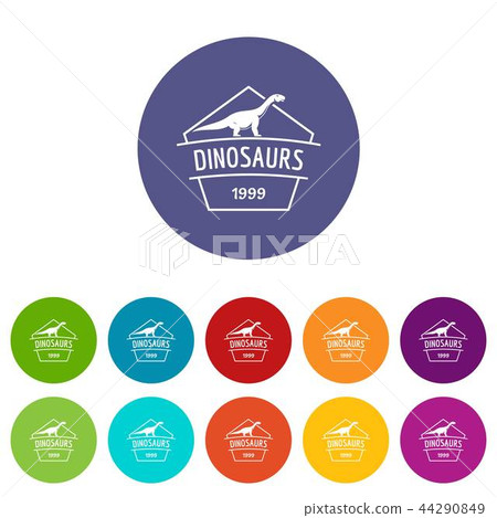 Dinosaur icons set vector color Dinosaur icons set vector color 44290849