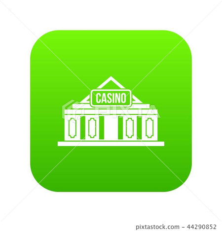 Casino building icon digital green Casino building icon digital green 44290852