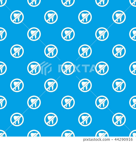 No tooth pattern vector seamless blue - Stock Illustration [44290916 ...