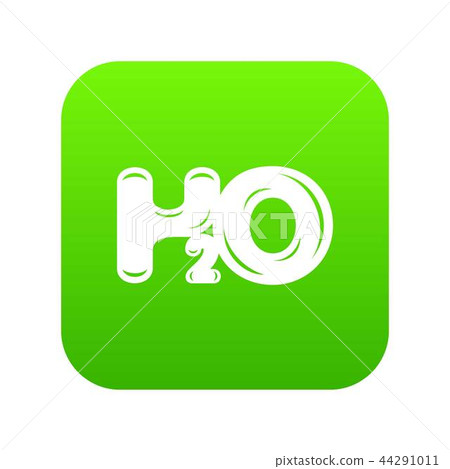 Water formula icon green vector Water formula icon green vector 44291011