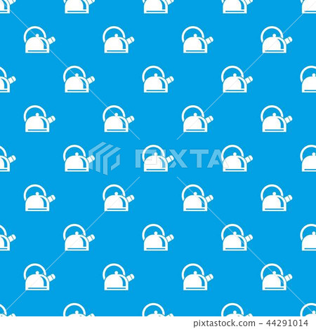 Kitchen teapot pattern vector seamless blue Kitchen teapot pattern vector seamless blue 44291014