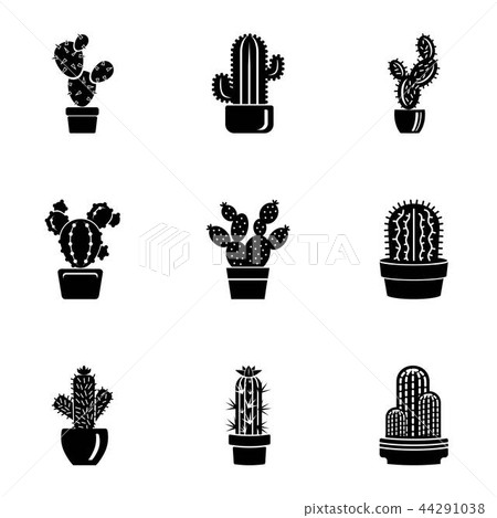 Peyote icons set, simple style Peyote icons set, simple style 44291038
