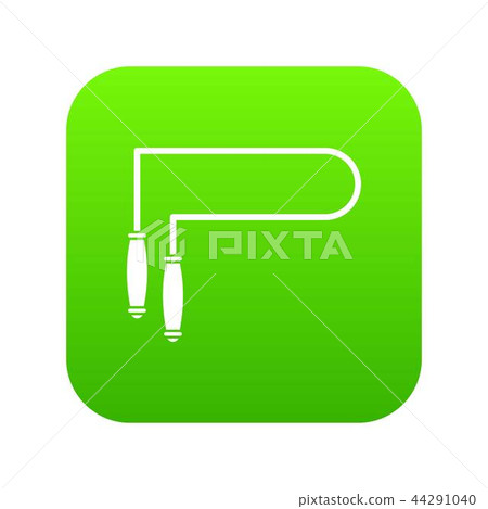 Skipping rope icon digital green Skipping rope icon digital green 44291040