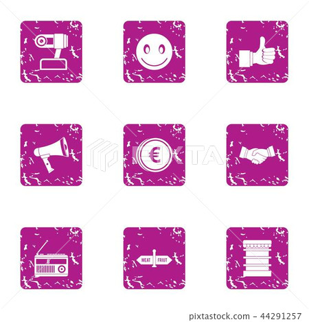 Question icons set, grunge style Question icons set, grunge style 44291257