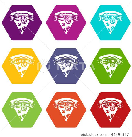 Pizza icons set 9 vector 44291367
