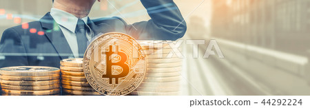 Bitcoin and Business leader vision for success. Bitcoin and Business leader vision for success. 44292224