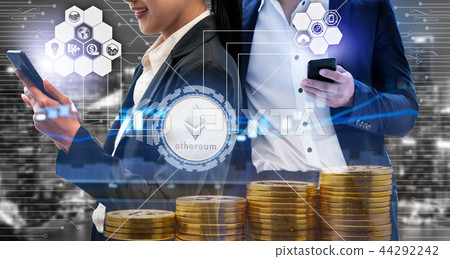 Ethereum ETH and Cryptocurrency Trading Concept 44292242