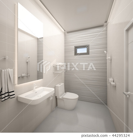 Modern toilet in house , 3d rendering 44295324