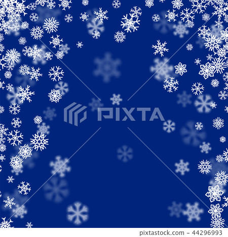 Christmas snow background with scattered snowflakes falling in winter Christmas snow background with scattered snowflakes falling in winter 44296993
