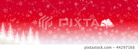 Snowy scenery Red background perfect for Christmas Snowy scenery Red background perfect for Christmas 44297168