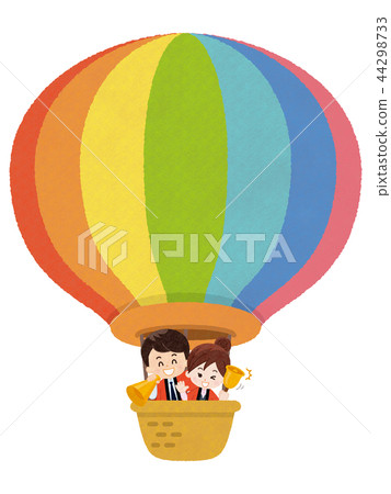 Bent staff who got on a balloon Bent staff who got on a balloon 44298733