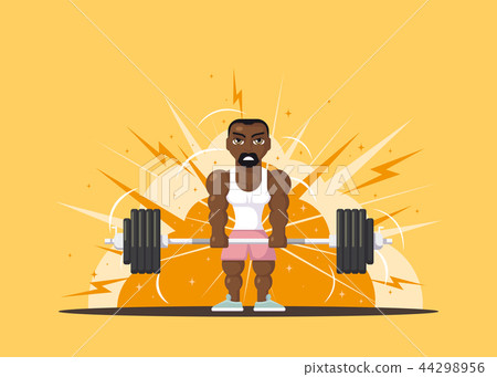 Athlete doing deadlift Athlete doing deadlift 44298956