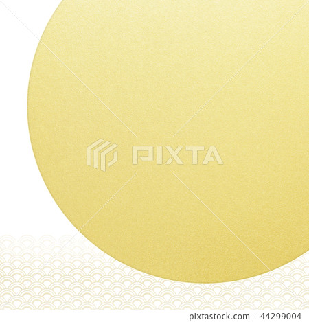 Japanese-Japanese pattern-Japanese style-background-gold foil-wave 44299004