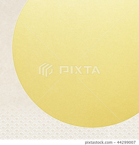 Japanese-Japanese pattern-Japanese style-background-gold foil-wave 44299007