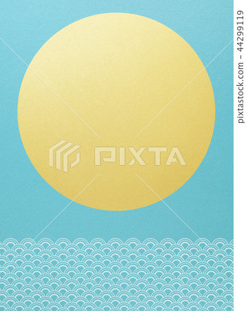 日日模式 - 日式背景月亮日出 44299119