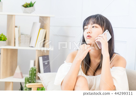 Asia Taiwan Chinese Women Telephone Communication Video Conference 44299311