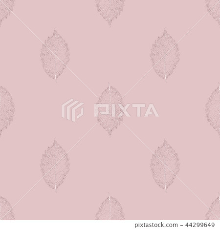 Transparent gold skeleton leaves seamless pattern Transparent gold skeleton leaves seamless pattern 44299649