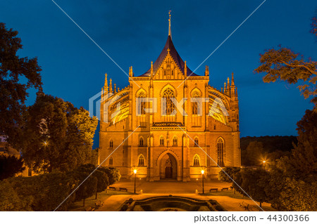The Cathedral of St Barbara at night, Kutna Hora. 44300366
