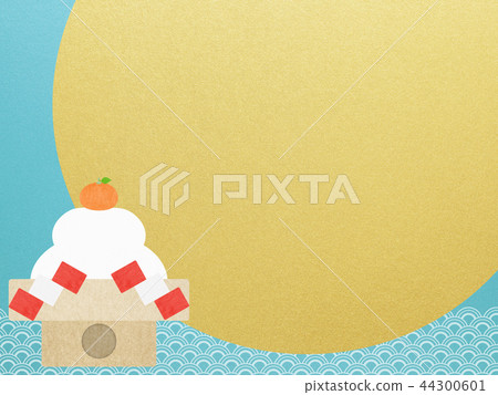 Japanese-Japanese style-Japanese pattern-Japanese paper-background-Kagami-gold leaf-New Year Japanese-Japanese style-Japanese pattern-Japanese paper-background-Kagami-gold leaf-New Year 44300601