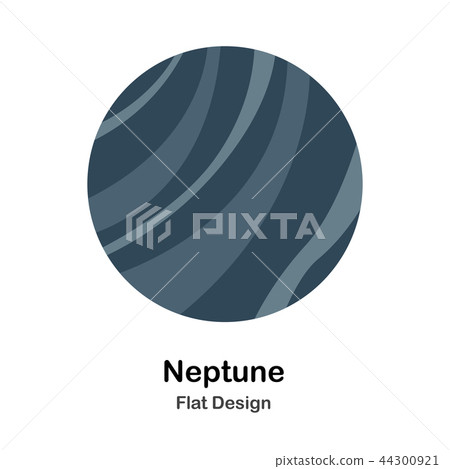 Neptune Flat Illustration - Stock Illustration [44300921] - PIXTA