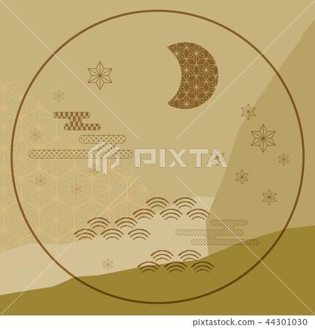 Japanese template vector with geometric pattern  44301030