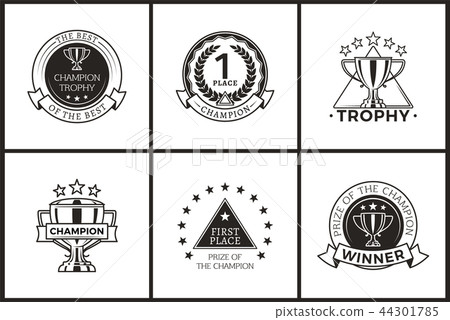 Champion Trophy Collection Vector Illustration Champion Trophy Collection Vector Illustration 44301785