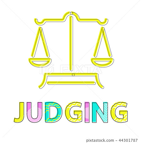 Judging Isolated on White Vector Illustration Judging Isolated on White Vector Illustration 44301787