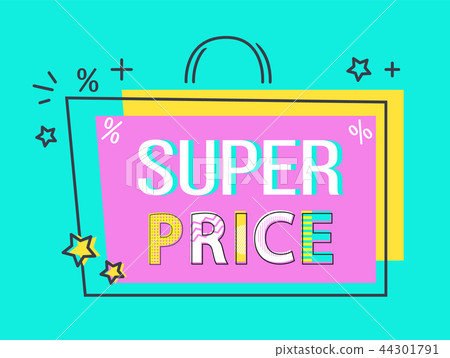 Super Price Big Sale Off Sticker Flat Style Label Super Price Big Sale Off Sticker Flat Style Label 44301791
