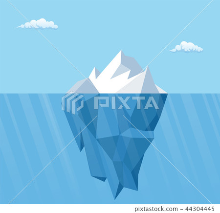 Big iceberg floating on water Big iceberg floating on water 44304445