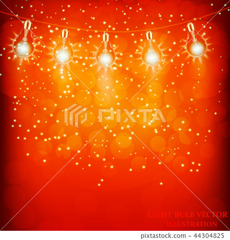 Background with light bulbs. 44304825