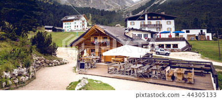 view of the valley in Pozza Di Fassa view of the valley in Pozza Di Fassa 44305133