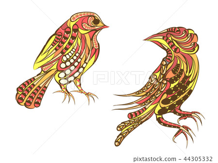 two ethnic bird two ethnic bird 44305332