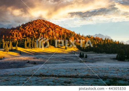 gorgeous sunrise in mountains 44305830