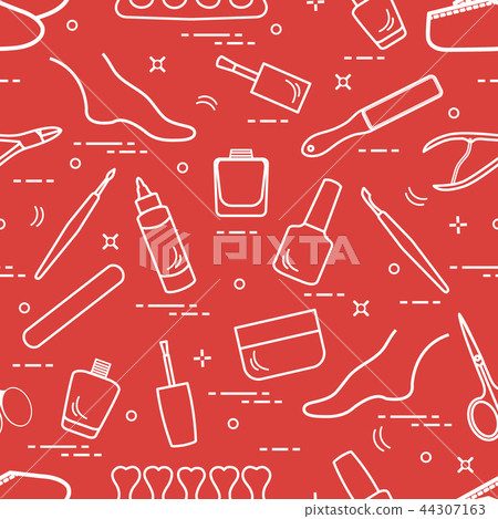Pattern of manicure and pedicure tools and Pattern of manicure and pedicure tools and 44307163