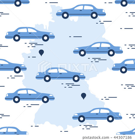 Pattern with cars and map of Germany Travel and Pattern with cars and map of Germany Travel and 44307186