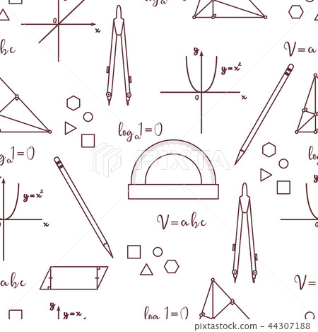 Mathematical scientific vector seamless pattern Mathematical scientific vector seamless pattern 44307188