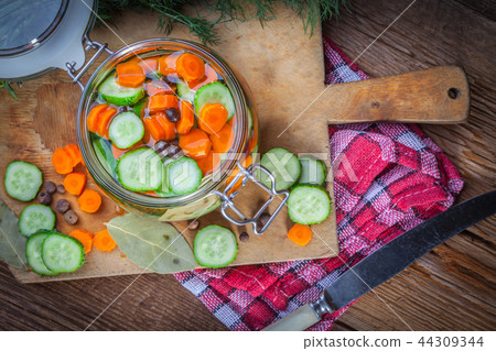 Pickled vegetables. Pickled vegetables. 44309344