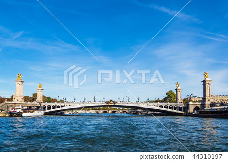 View to the bridge Pont Alexandre III in Paris 44310197