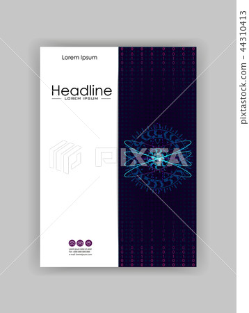 Atom HUD in blue background with numbers Atom HUD in blue background with numbers 44310413