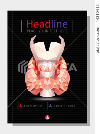 Realistic thyroid gland in low poly. Human 3d Realistic thyroid gland in low poly. Human 3d 44310418