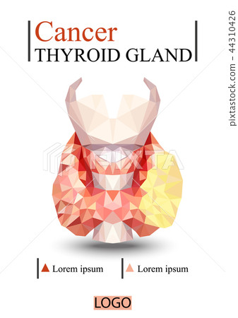 Realistic thyroid gland in low poly. Human 3d Realistic thyroid gland in low poly. Human 3d 44310426