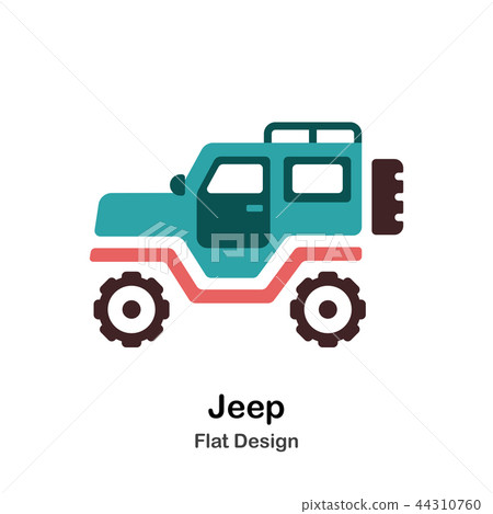 Jeep Flat Icon Jeep Flat Icon 44310760