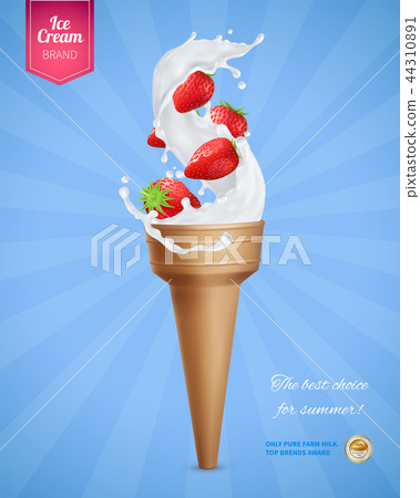 Ice Cream Advertising Composition 44310891