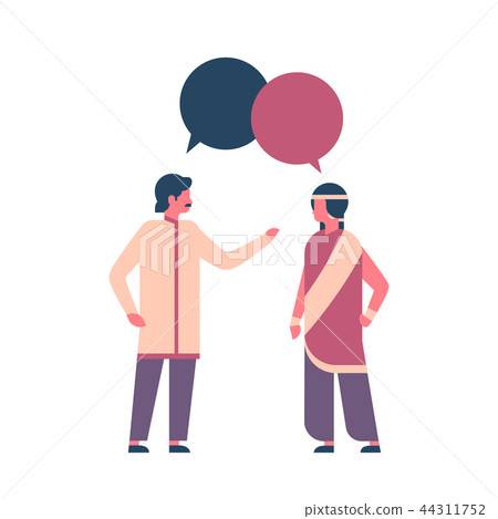 indian couple wearing national traditional clothes hindu man woman chat bubble communication concept indian couple wearing national traditional clothes hindu man woman chat bubble communication concept 44311752