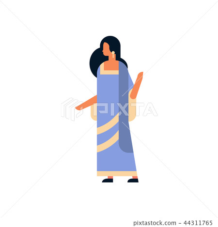 indian woman wearing national traditional clothes sari hindu female cartoon character full length indian woman wearing national traditional clothes sari hindu female cartoon character full length 44311765